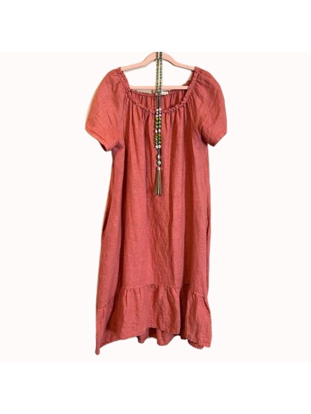 Blanco de Ibiza Linen Hi-Lo Midi Dress
